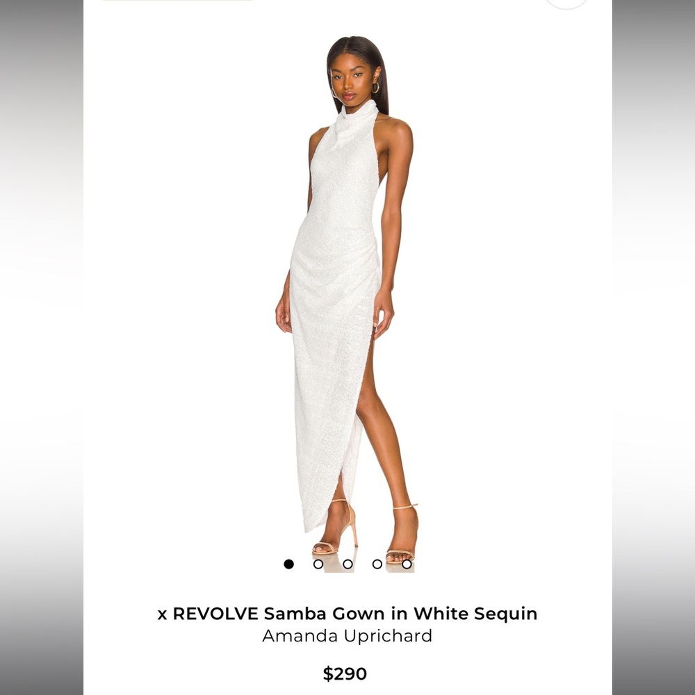 Revolve Samba Gown in White Sequince